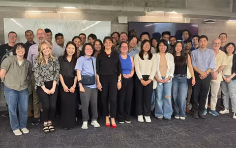 Students and faculty post at the inaugural New York State Muscle Network Meeting.