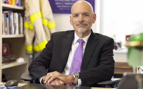 Headshot of Robert Griffin, dean of the College of Emergency Preparedness, Homeland Security and Cybersecurity.