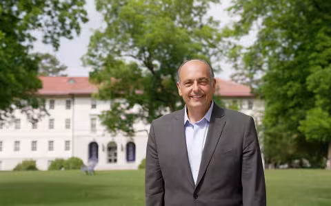 Christopher L. Augostini, a Rockefeller College of Public Affairs and Policy alum and 22nd president of Emory University. 