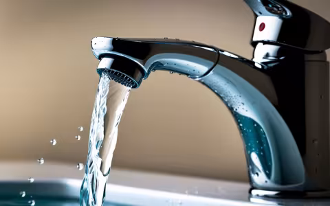 A water faucet.