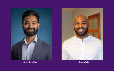 Headshots of Alvin Christian and Brian Wade