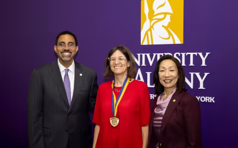 Professor Barbara Sutton and SUNY Chancellor