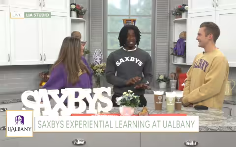 Students talk about UAlbany on Albany ABC-10's Upstate Living show.
