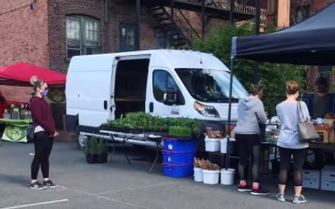 The Troy Waterfront Farmers Market had a late opening this year, and new rules for social distancing to prevent the spread of COVID-19.