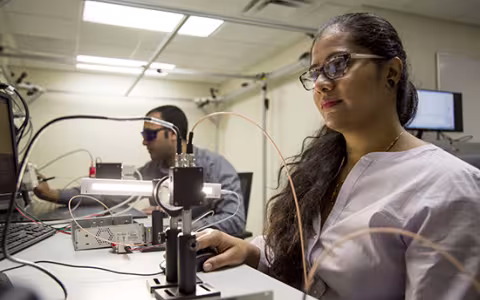 ECE research assistants in Dr. Elgala's lab