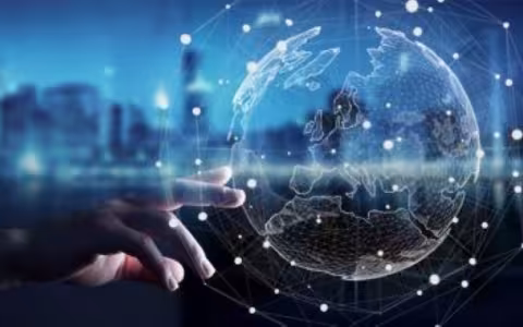 hand touching clear globe