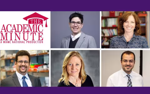 Graphic of UAlbany faculty on The Academic Minute.