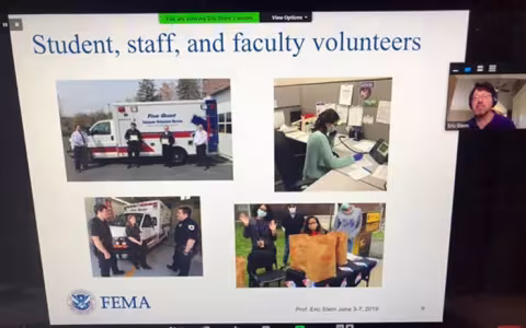 Eric Stern virtually shares examples UAlbany's response COVID-19