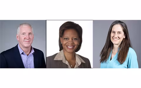 CEAS Climate Committee Chair Paul Millard, Psychology Group Chair Elena Gordis, and VP for Undergraduate STEM Education at the Association of American Colleges & Universities Kelly Mack