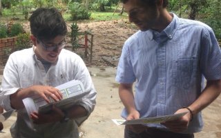Beth Feingold and research colleague in Peru.