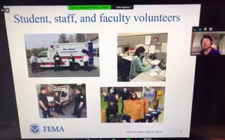 Eric Stern virtually shares examples UAlbany's response COVID-19