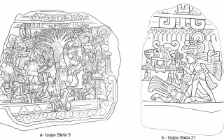 Izapa Stelae from the site near Chipas Mexico detail life in the Ancient State from 2,000 years ago