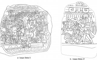 Izapa Stelae from the site near Chipas Mexico detail life in the Ancient State from 2,000 years ago