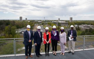 Photo from top of the ETEC complex with state legislators. 