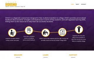 The entry page to the DAACS website