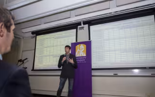 COE's Nick Bassill displays a new dashboard to help school districts with weather-related closing decisions.