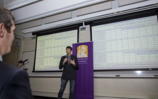 COE's Nick Bassill displays a new dashboard to help school districts with weather-related closing decisions.