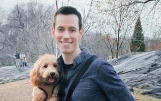 CEHC student Tom Reeves and his dog Miette.