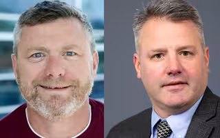 Image shows side-by-side headshots of the two lead researchers on the grant: On the left is SUNY Poly’s André Melendez; on the right is UAlbany's Tom Begley. 