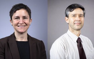 side by side protraits of Meredith Weiss and Michitake Aso