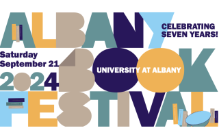 Logo reads "Celebrating Seven Years! Albany Book Festival Saturday September 21 2024"