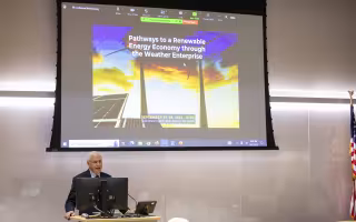 Bruce Bailey presents at the first annual Renewable Energy Pathways Conference.