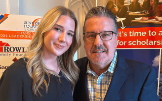 McKenna Hansen takes a work selfie.