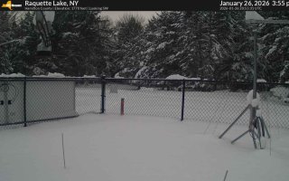 A camera image from the Raquette Lake Mesonet site.