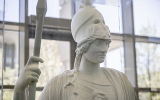 A statue of Minerva, goddes of wisdom