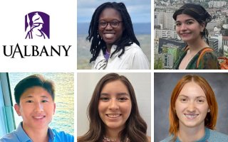 Photos of Graduate Researchers receiving SUNY's Great Award