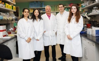 Members of the Begley Lab including Chetna Mathur, Sophie Von Bargen, Tom Begley, Safi Eddine Khiati and Amber Hoffer.