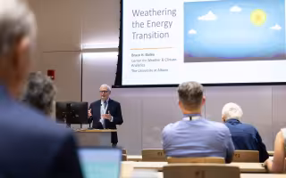 Bruce Bailey offers remarks at the 2025 Clean Energy Pathways Workshop.
