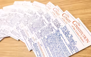 Photo of brochure of Constitution