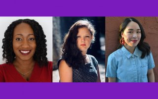 Three young women in separate profile photos