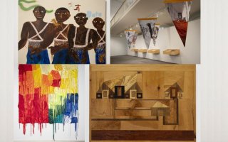 Four multimedia art works from the University Art Museum Spring exhibitions