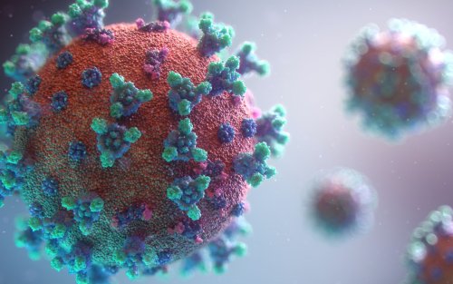 HIV virus close up
