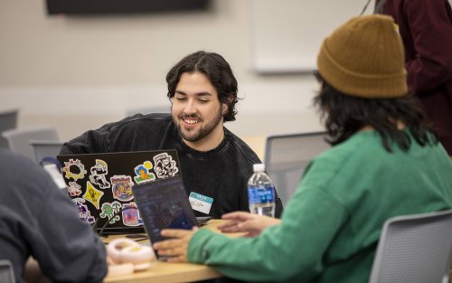 UAlbany students participate in a hackathon at ETEC on Saturday, April 13, 2024.