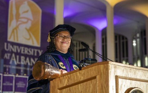 Dr. Janell Hobson at Convocation 2025