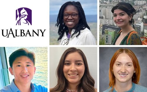 Photos of Graduate Researchers receiving SUNY's Great Award