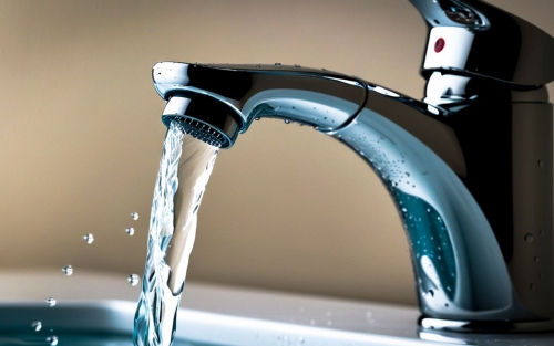 A water faucet.