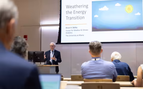 Bruce Bailey offers remarks at the 2025 Clean Energy Pathways Workshop.