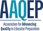Logo for the AAQEP - Association for Advancing Quality in Educator Preparation