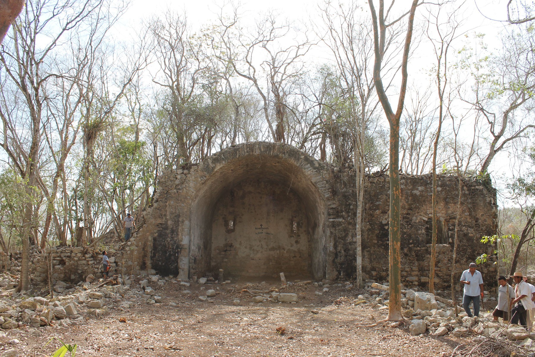 A structure at a Mayan archaeological site in Yucatan.