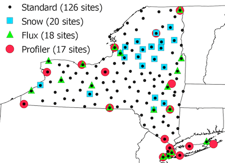 NYS Mesonet map