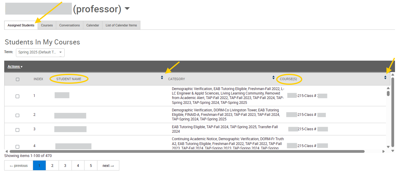 An EAB Navigate screenshot that shows the instructions described in the text immediately above the image.