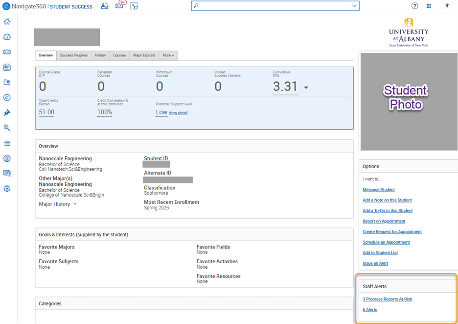 An EAB Navigate screenshot that shows the instructions described in the text immediately above the image.