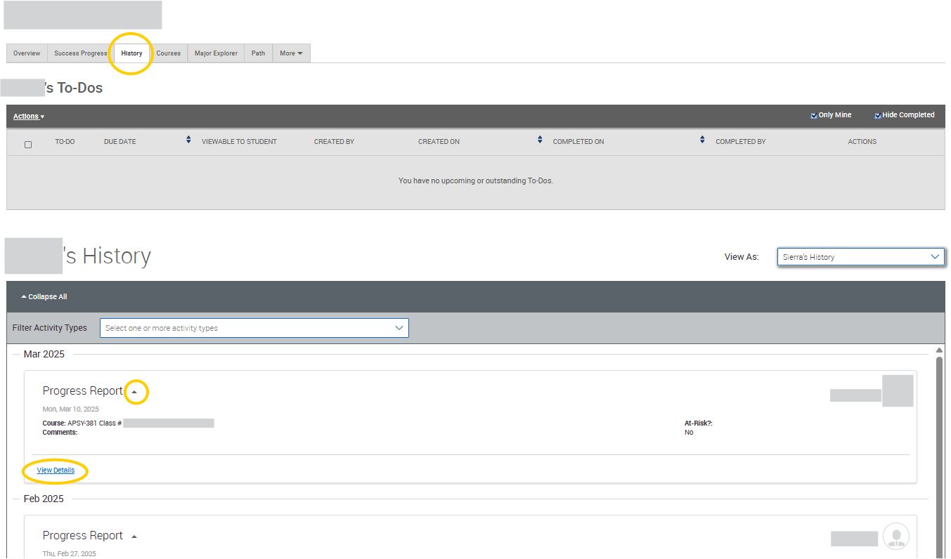 An EAB Navigate screenshot that shows the instructions described in the text immediately above the image.