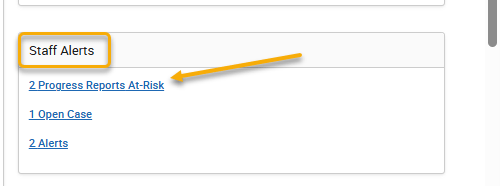 An EAB Navigate screenshot that shows the instructions described in the text immediately above the image.