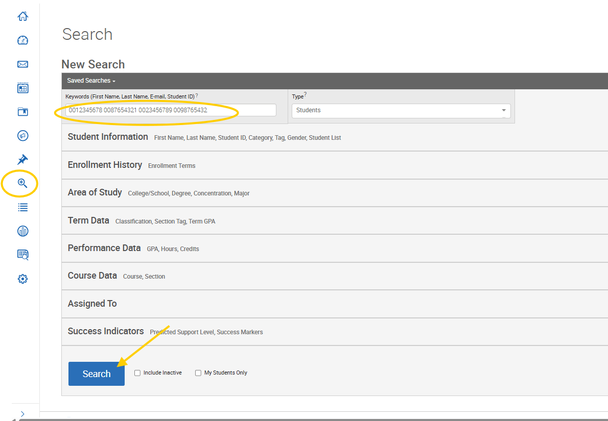 An EAB Navigate screenshot that shows the instructions described in the text immediately above the image.