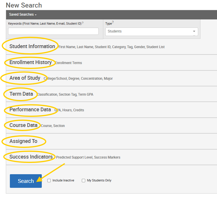 An EAB Navigate screenshot that shows the instructions described in the text immediately above the image.